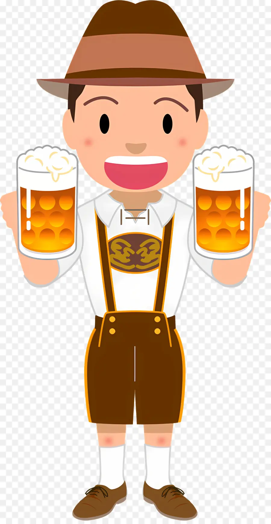 Oktoberfest，Homem Com Cervejas PNG