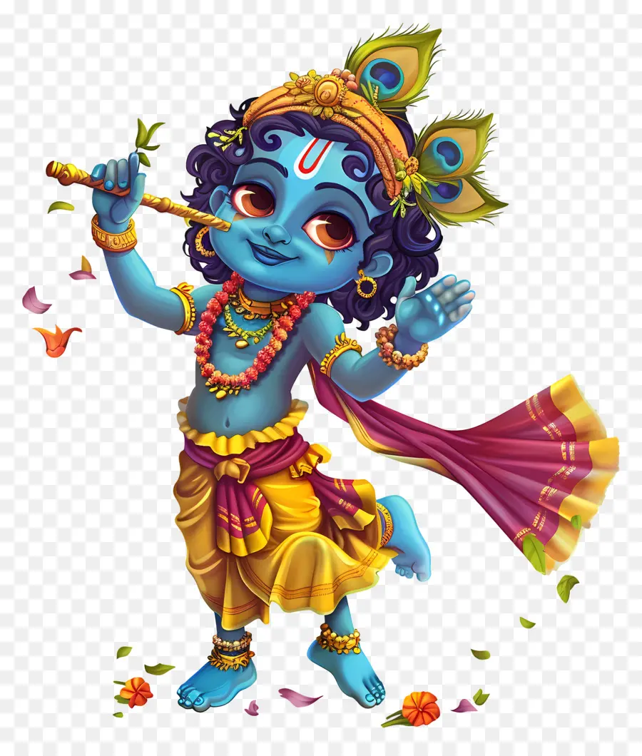 Krishna Janmashtami，Krishna Azul PNG