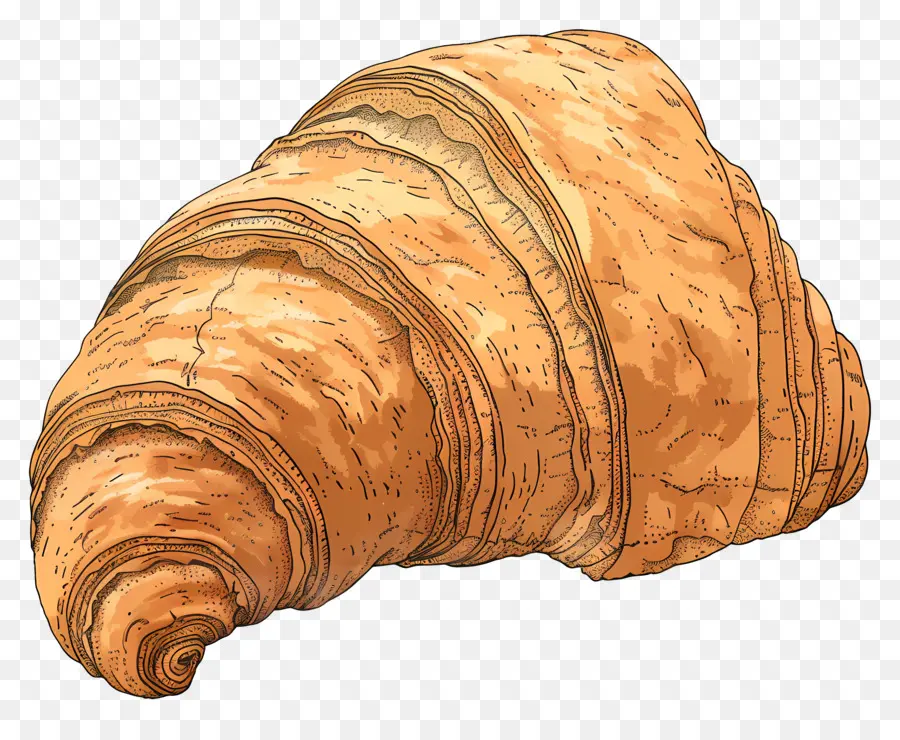 Croissant，Pastelaria PNG