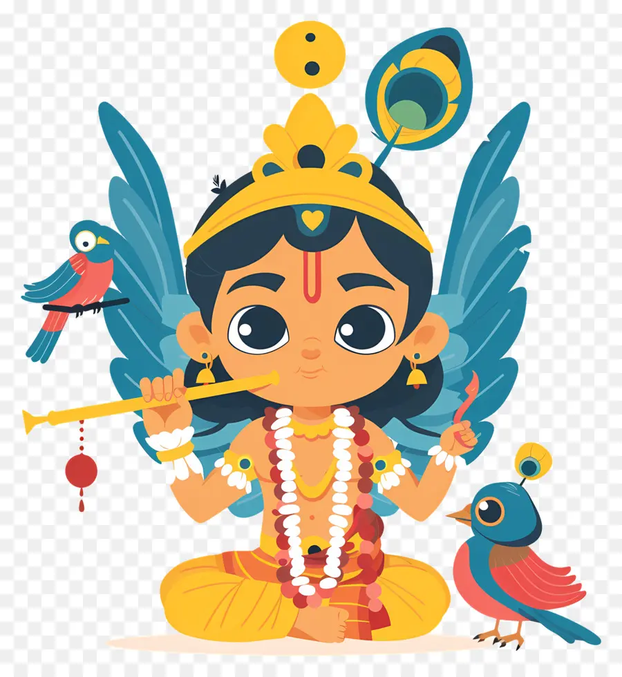 Krishna Janmashtami，Krishna Dos Desenhos Animados PNG