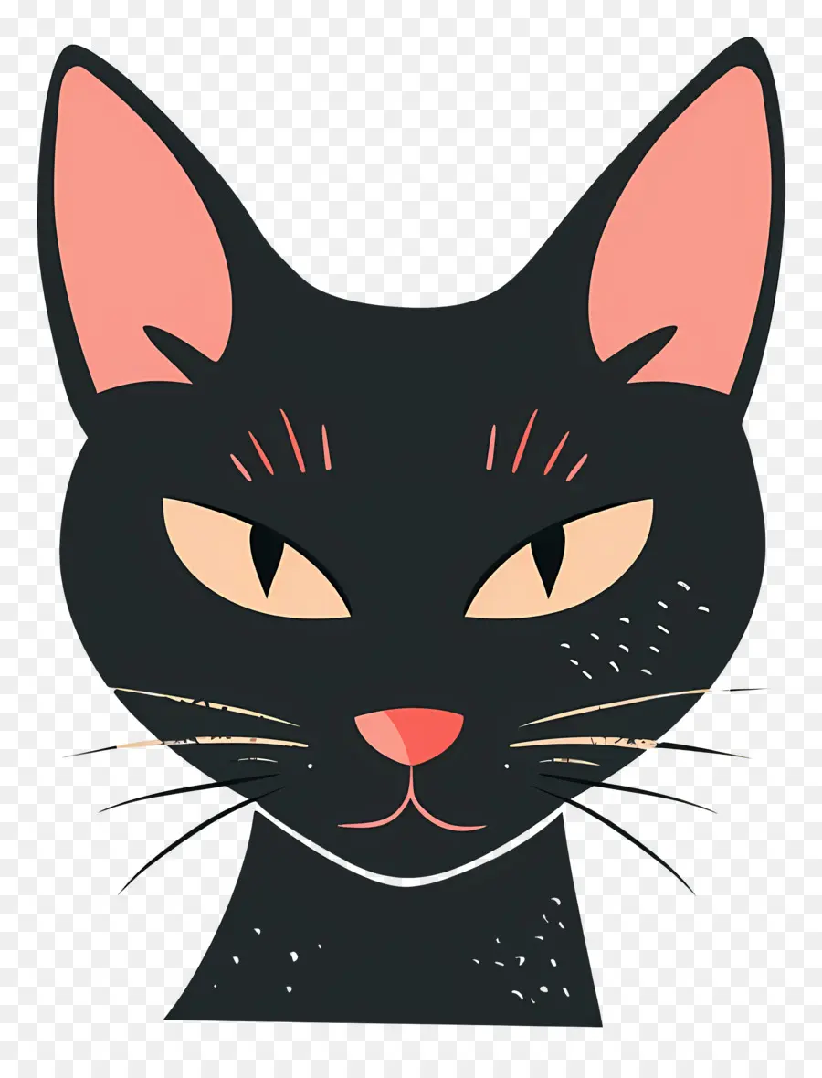 Cabeça De Gato，Gato Preto PNG