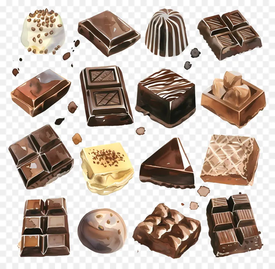 Chocolate，Chocolates Sortidos PNG