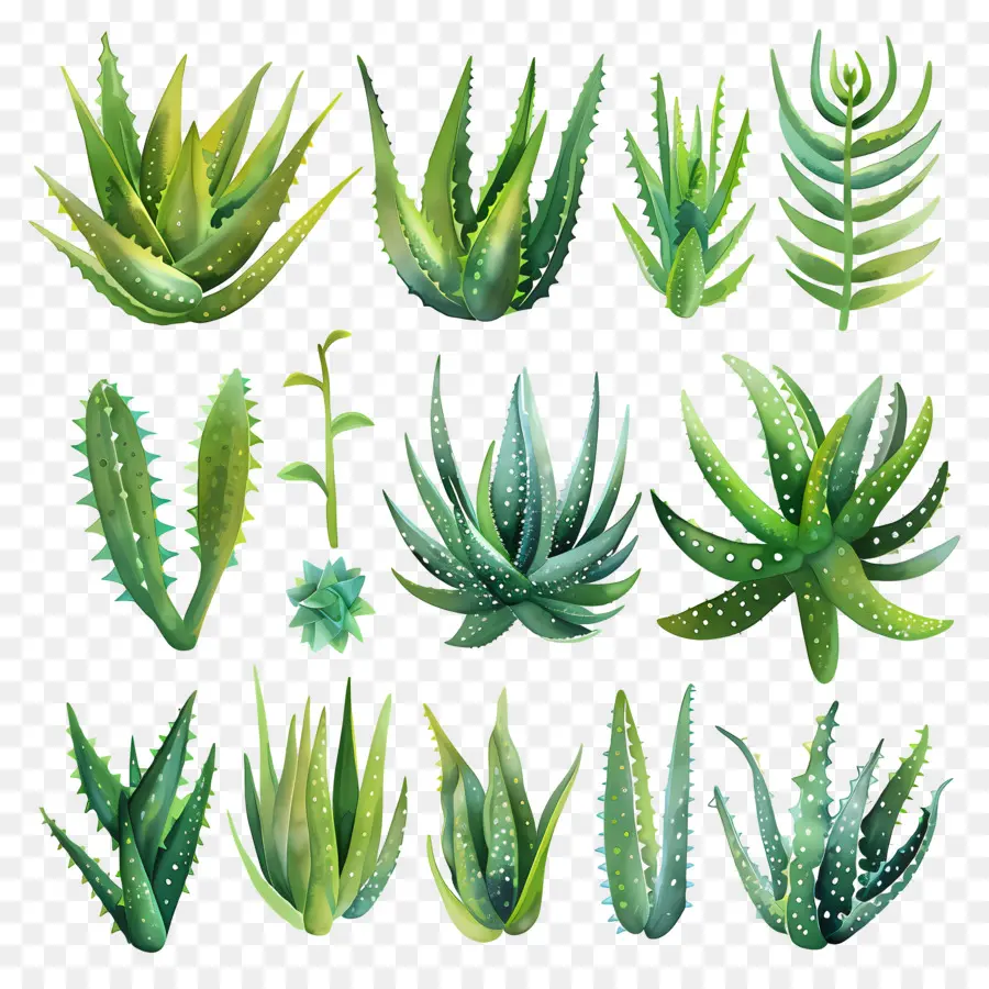 Aloe Vera，Suculenta PNG