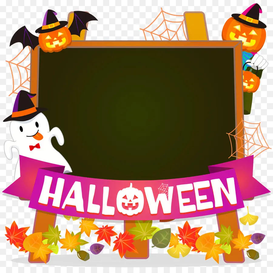 Quadro De Halloween，Decorações De Halloween PNG