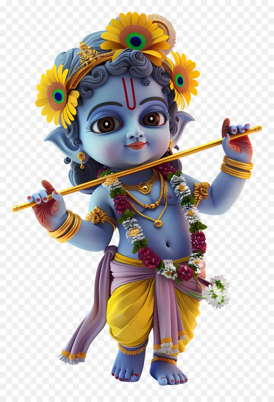 Krishna Janmashtami，Divindade Azul PNG