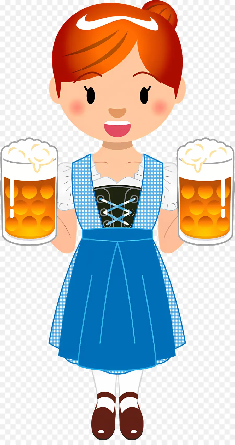 Oktoberfest，Menina Com Cerveja PNG