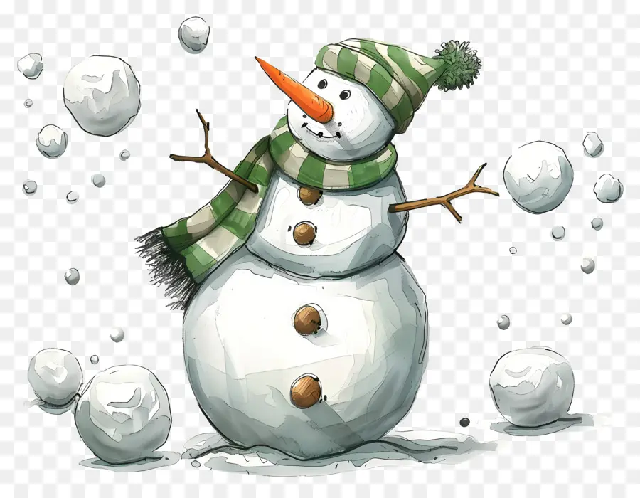 Boneco De Neve，Bolas De Neve PNG