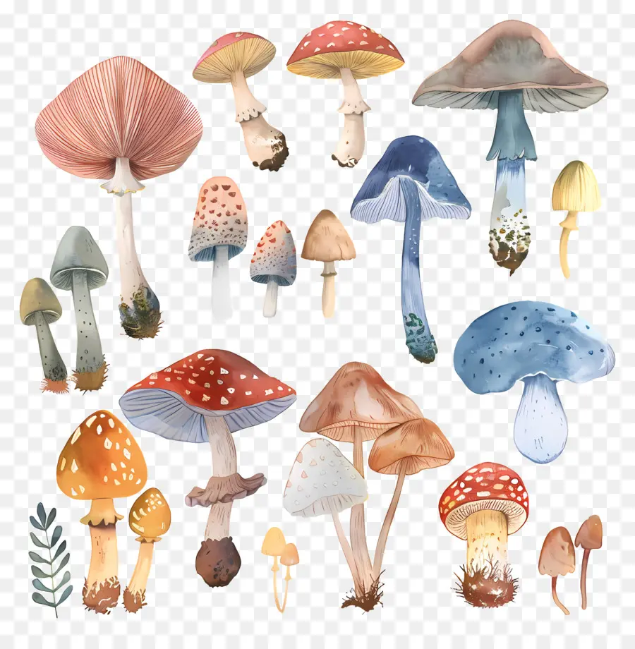 Cogumelos，Colorido Diferente PNG