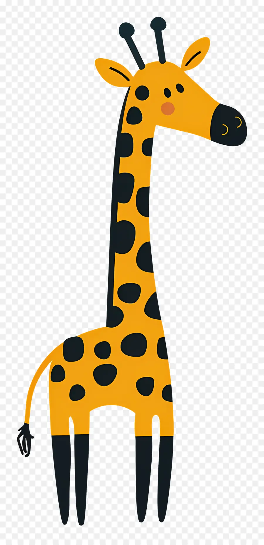 Girafa De Desenho Animado，Girafa Laranja PNG