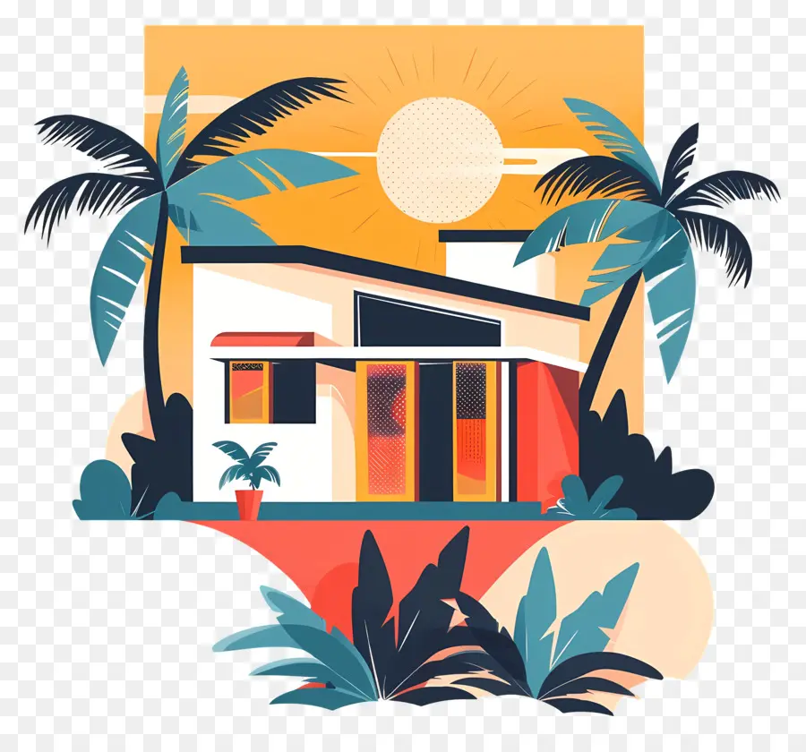 Casa De Verão，Casa Moderna PNG