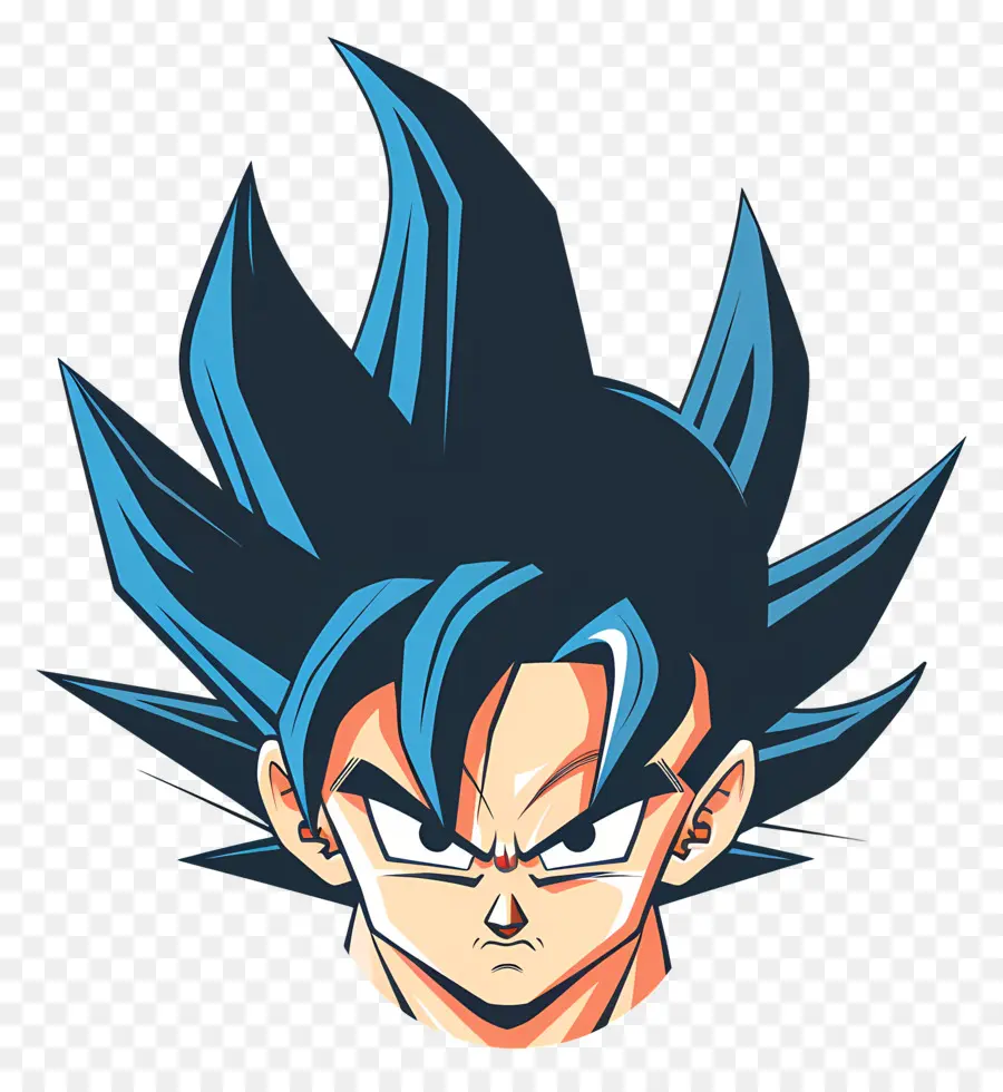 Goku Cabeça，Olhos Azuis PNG