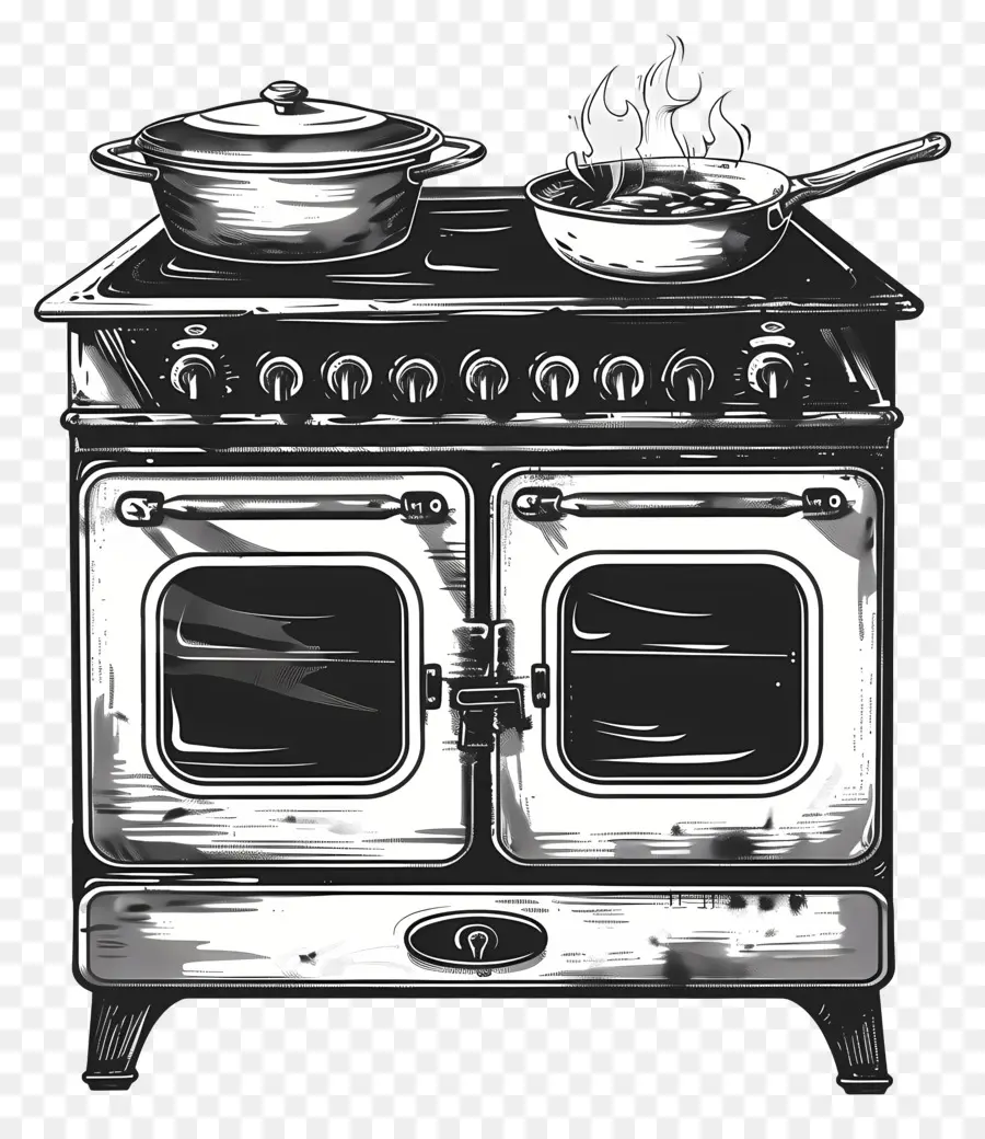 Fogão E Forno，Fogão Vintage PNG