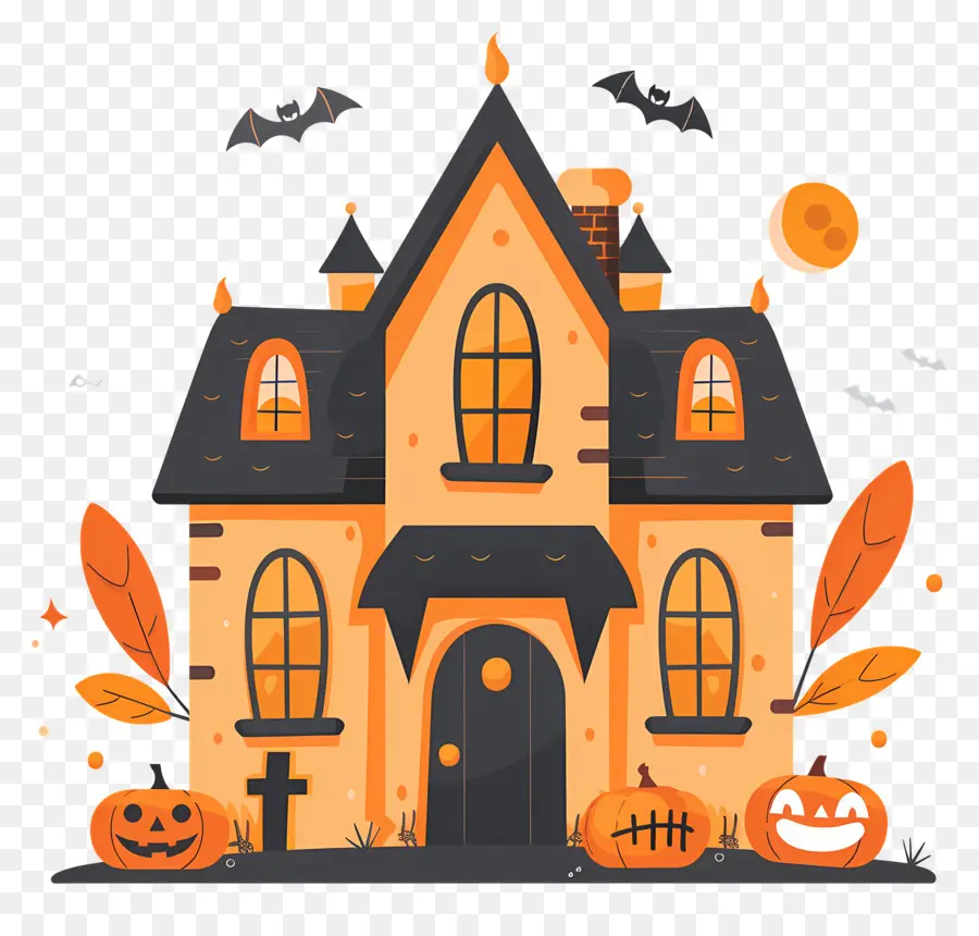 Casa De Halloween，Casa Assombrada PNG