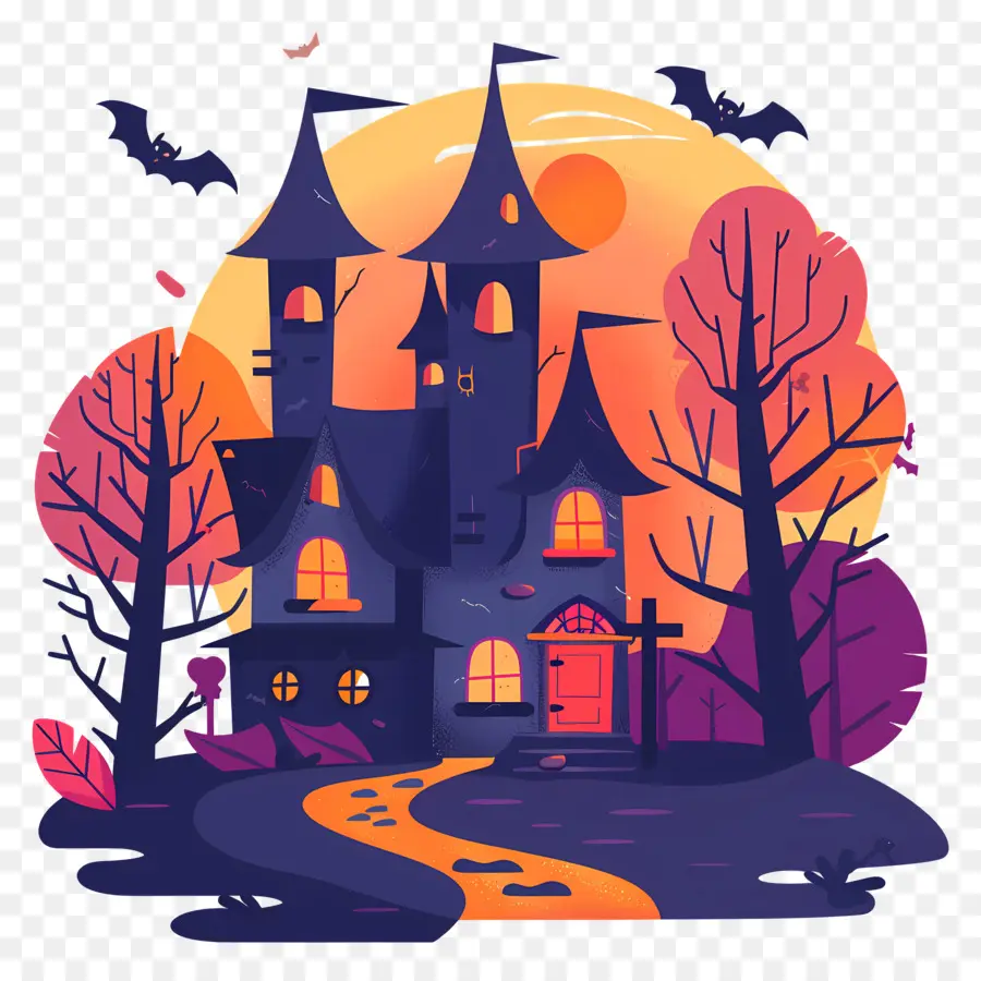 Casa De Halloween，Casa Assombrada PNG