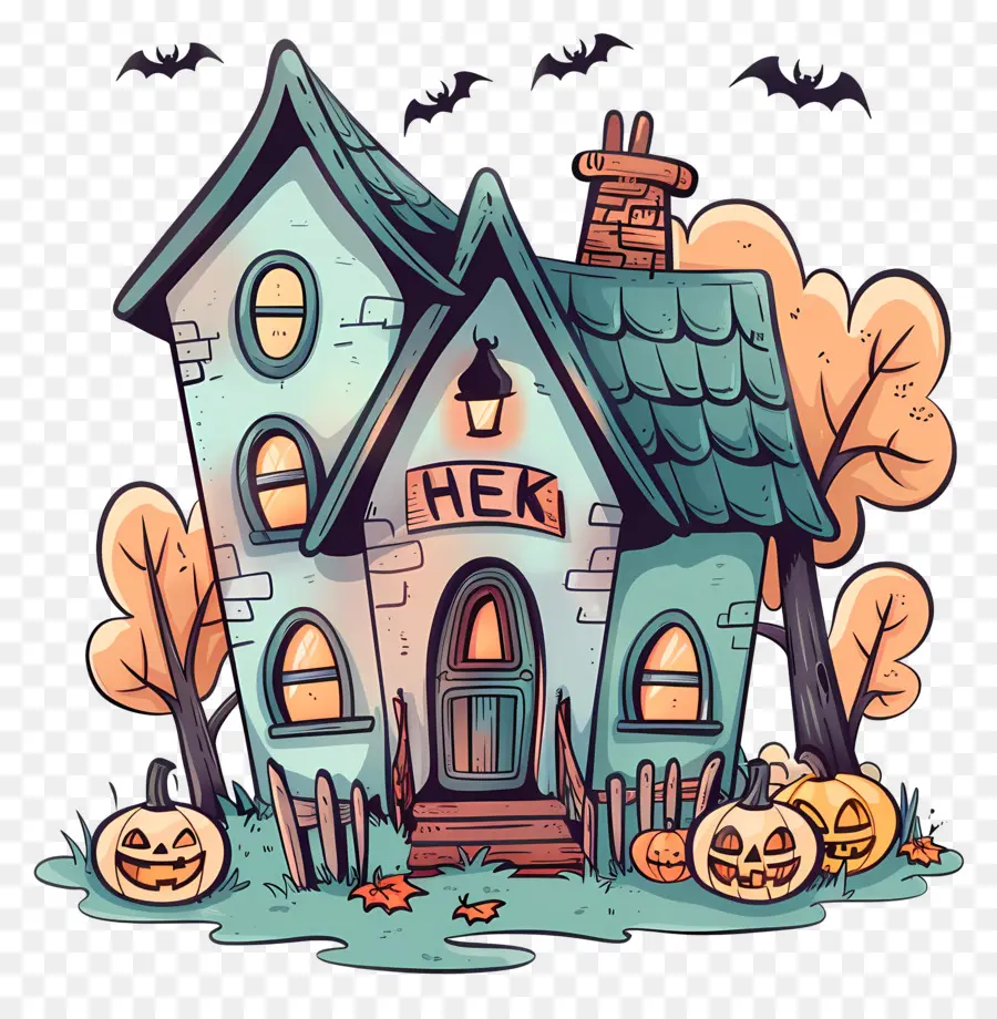 Casa De Halloween，Casa Assombrada PNG