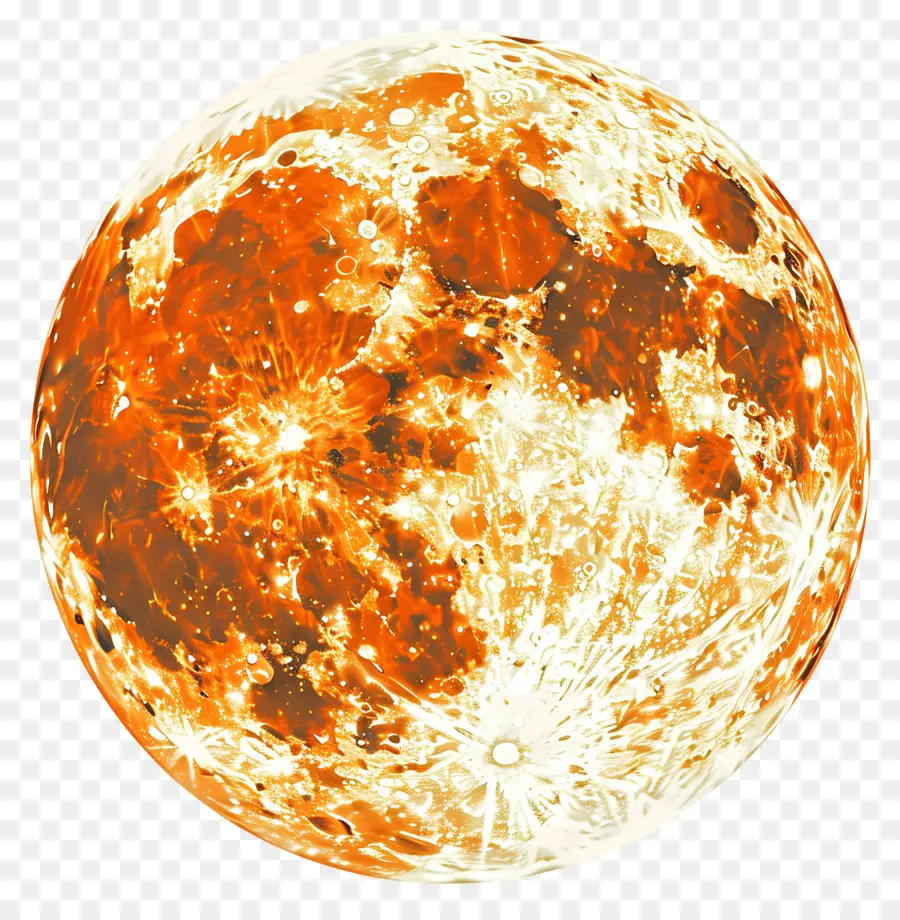 Laranja Lua，Superfície Craterada PNG