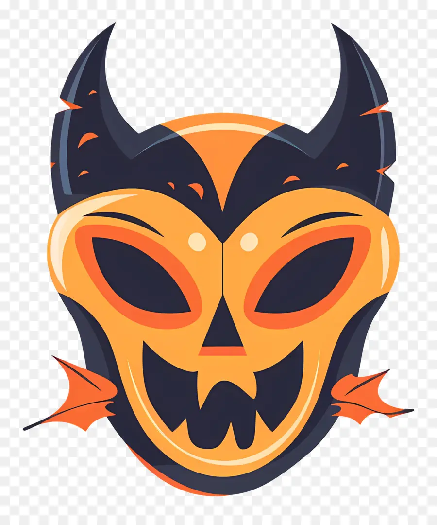 Máscara De Halloween，Diabo PNG