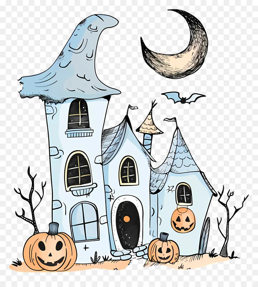 Casa De Halloween，Casa Mal Assombrada PNG