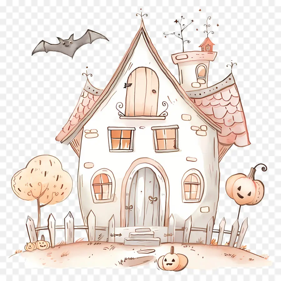 Casa De Halloween，Casa Assombrada PNG