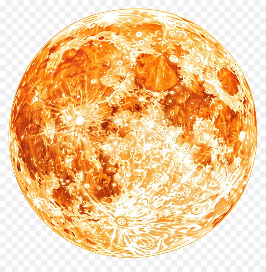 Lua Laranja，Sol PNG