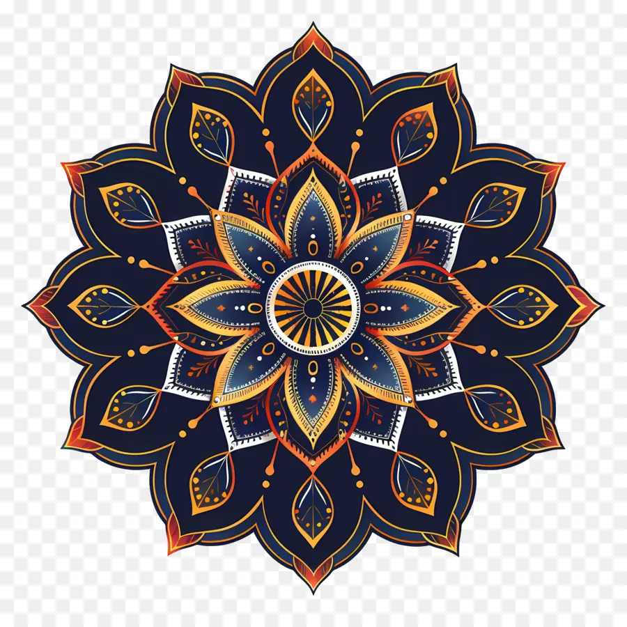 Mandala De Luxo，Design Floral PNG