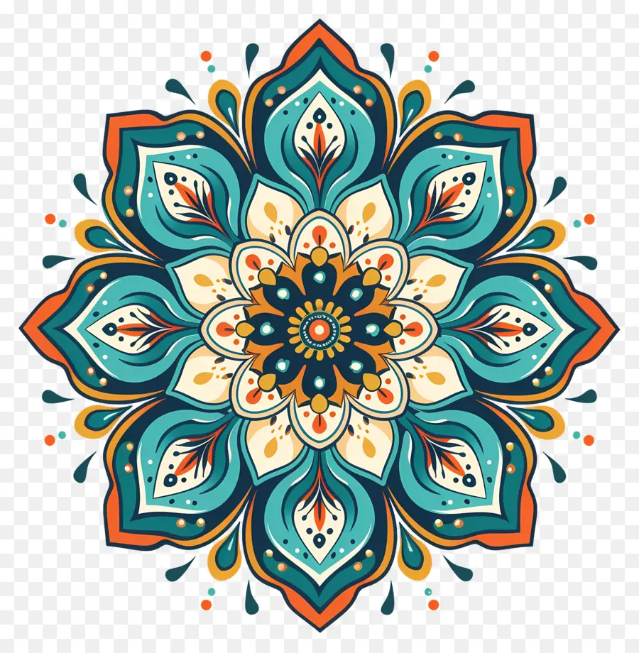 Mandala De Luxo，Mandala Colorida PNG