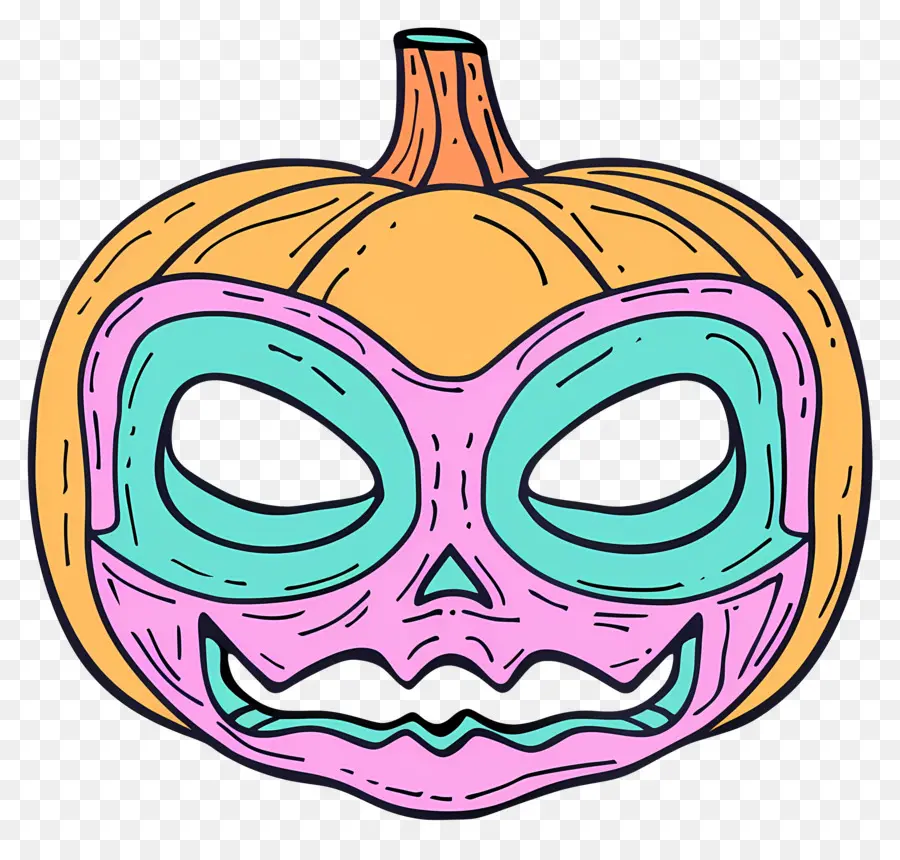 Máscara De Halloween，Máscara De Abóbora PNG