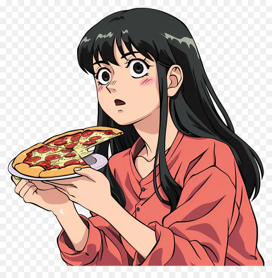 Pizza，Menina Com Pizza PNG