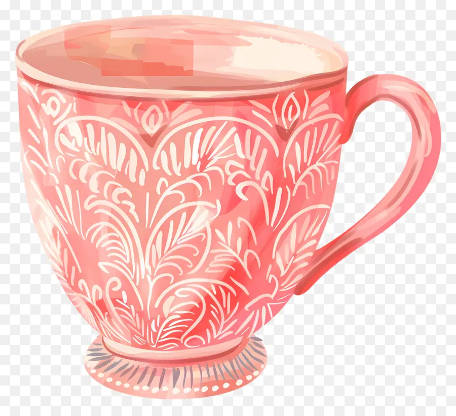 Copo Rosa Estampado，Copa Vermelha PNG