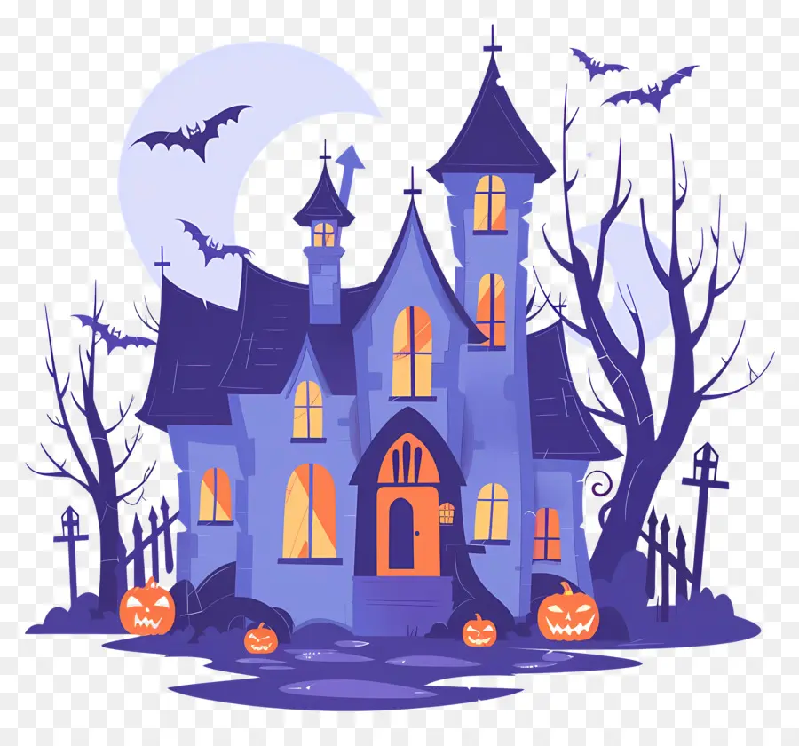 Casa De Halloween，Casa Assombrada PNG