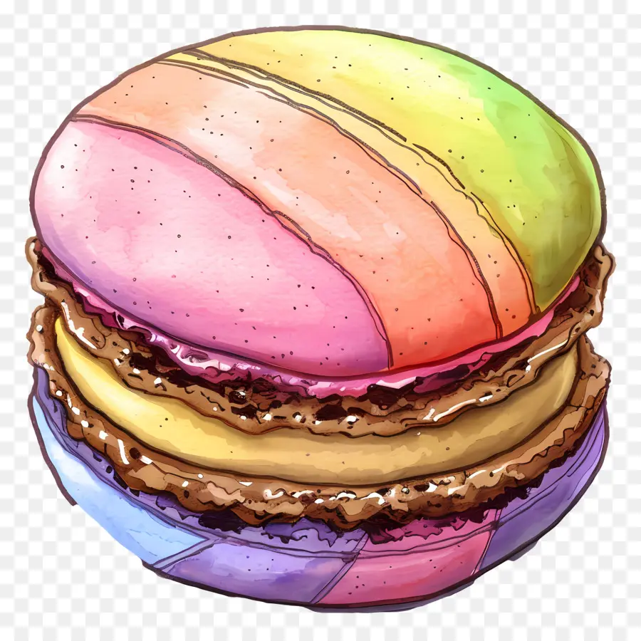 Macaron，Sobremesa Do Arco  íris PNG