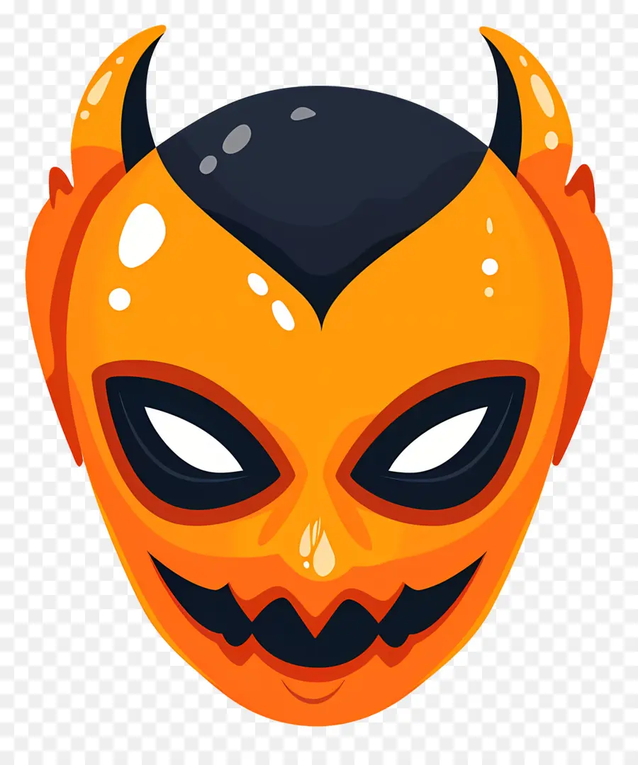 Máscara De Halloween，Máscara Laranja PNG