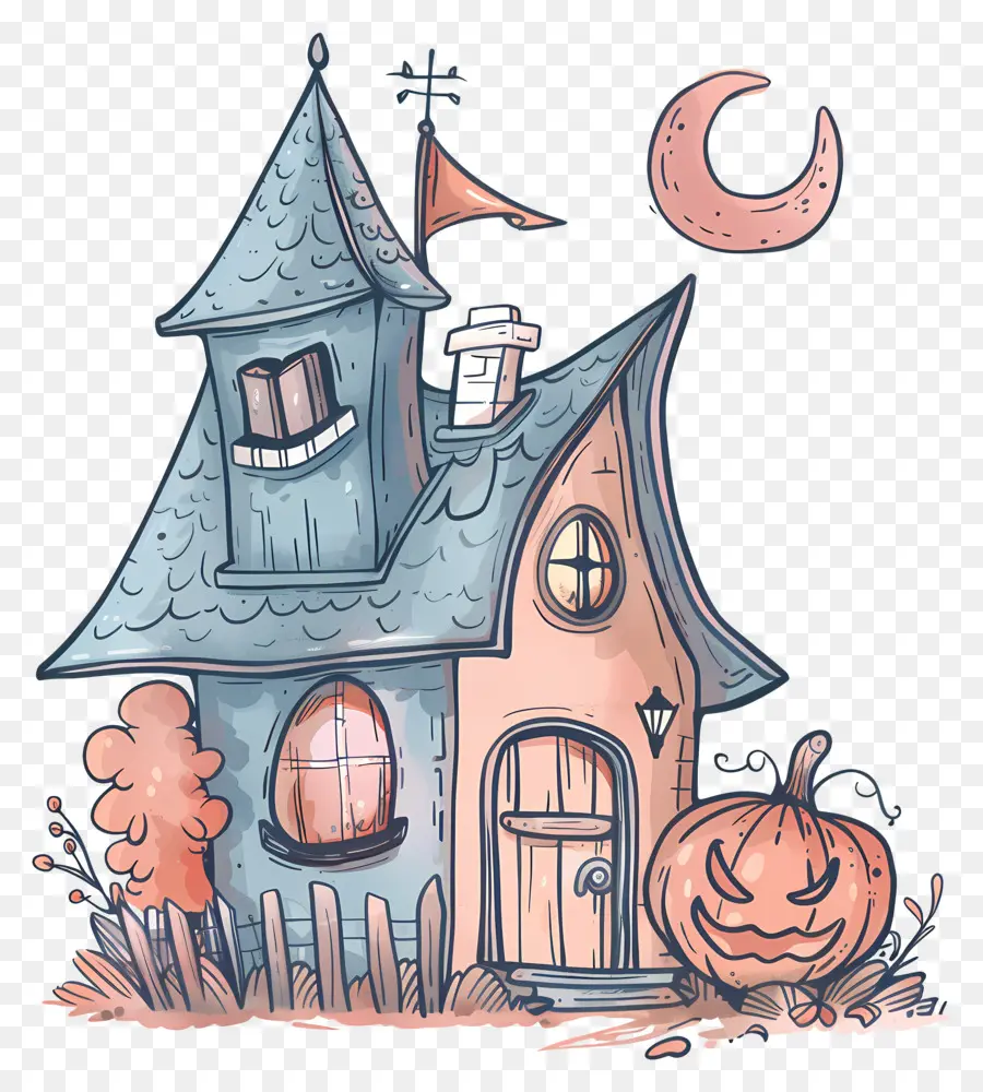 Casa De Halloween，Casa Assombrada PNG