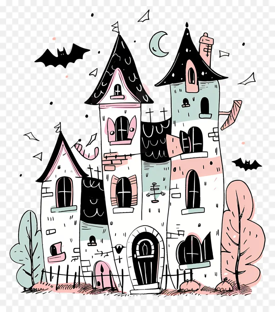 Casa De Halloween，Casa Assombrada PNG