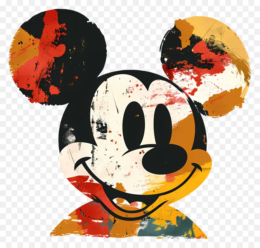 Cabeça Do Mickey Mouse，Rato Colorido PNG