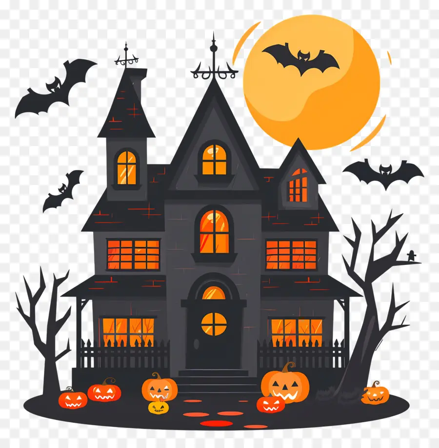 Casa De Halloween，Casa Assombrada PNG