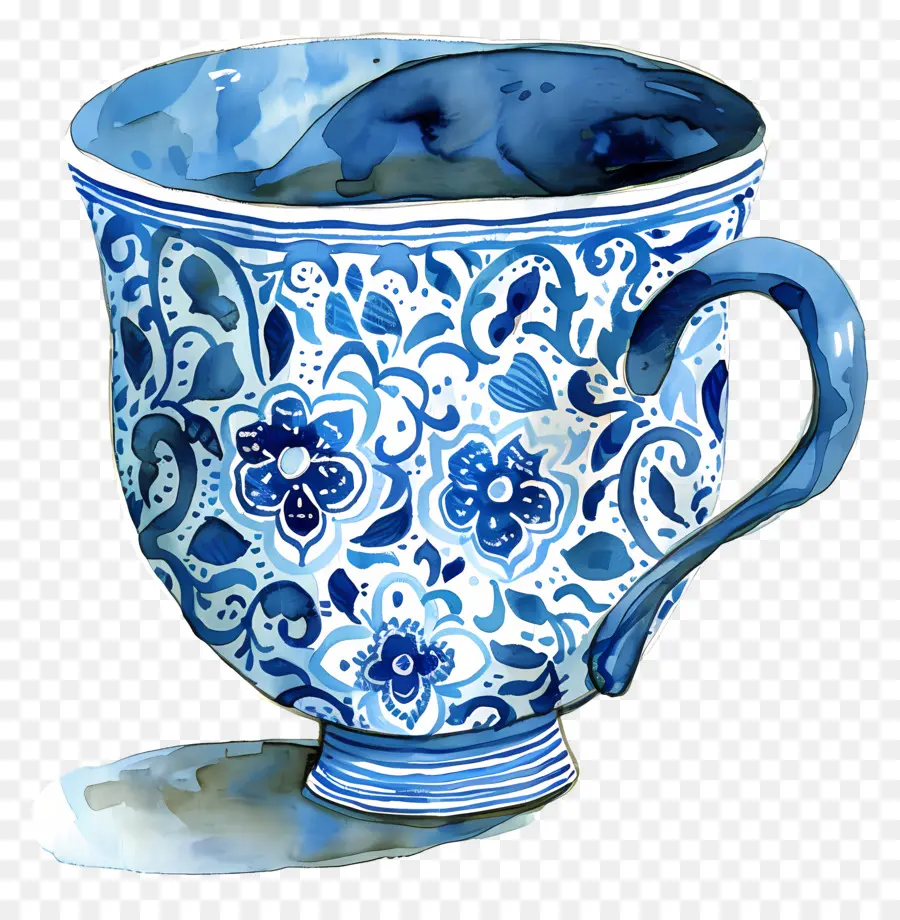 Copo Azul Estampado，Copo Azul PNG