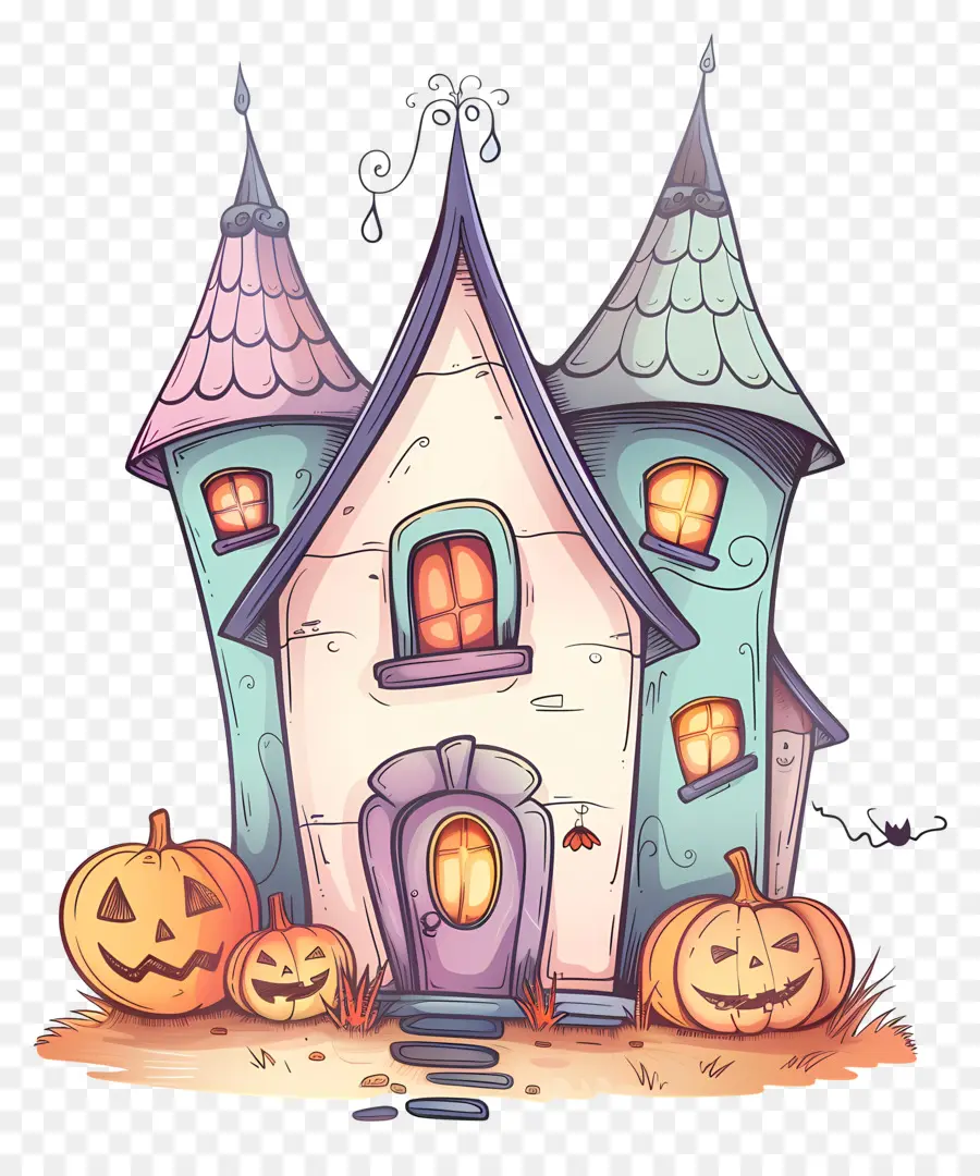 Casa De Halloween，Casa Mal Assombrada PNG