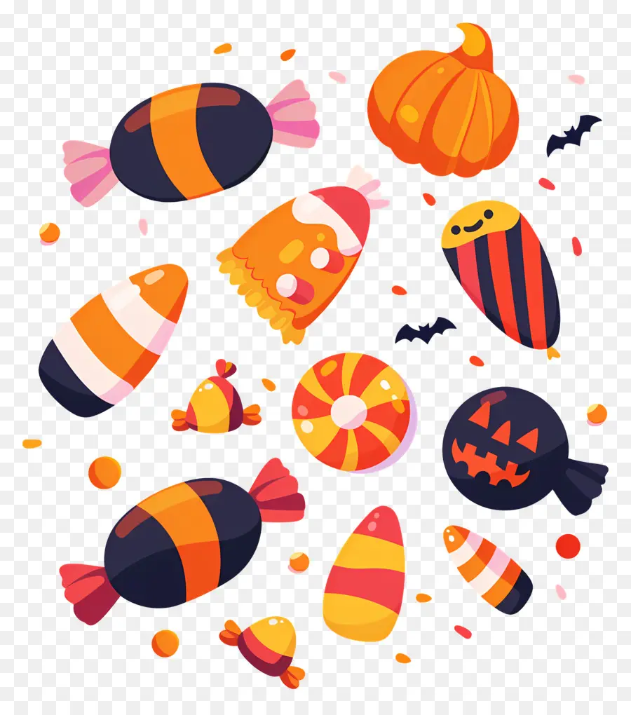 Doces De Halloween，Doces De Abóbora PNG