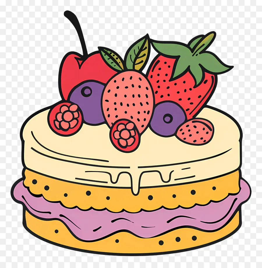 Bolo De Frutas，Bolo PNG