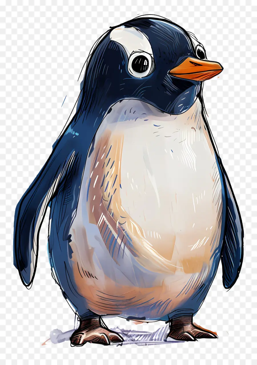 Penguin，Azul E Branco PNG