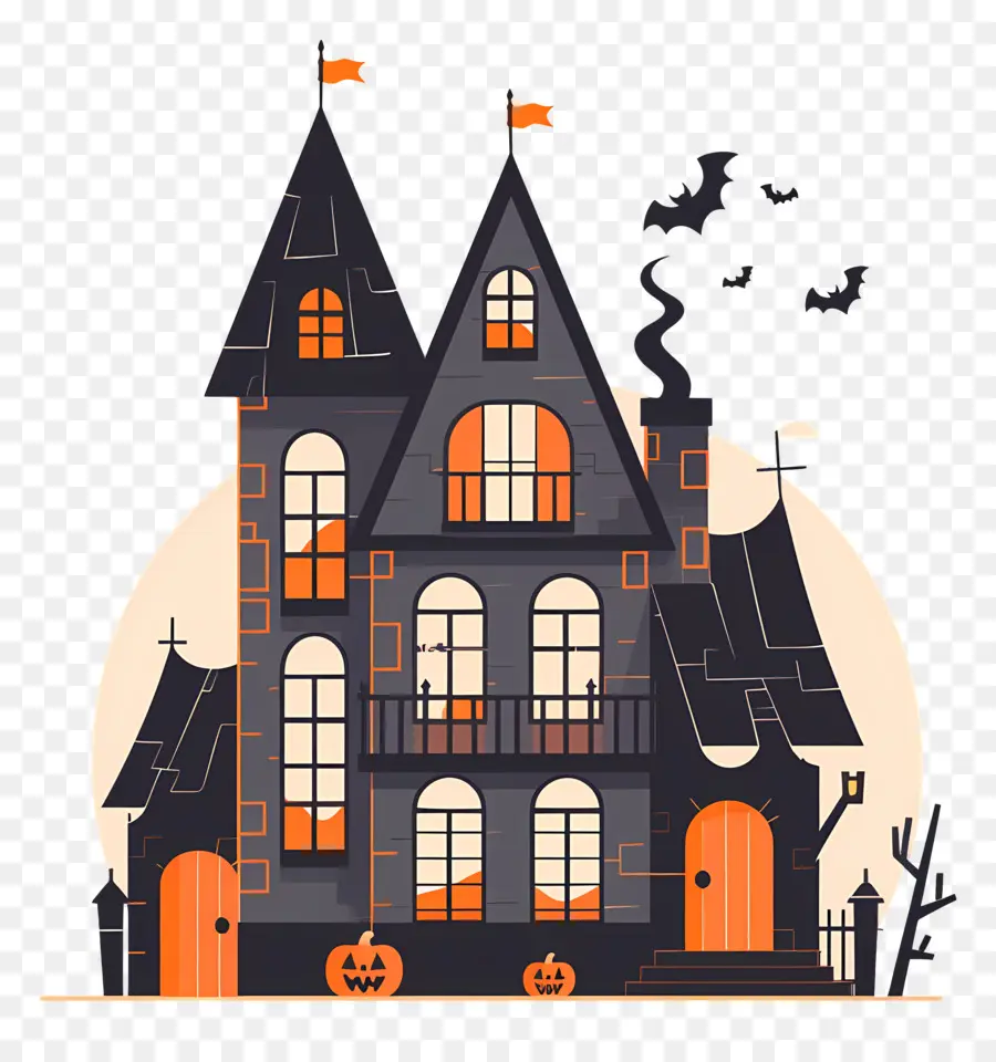 Casa De Halloween，Casa Assombrada PNG