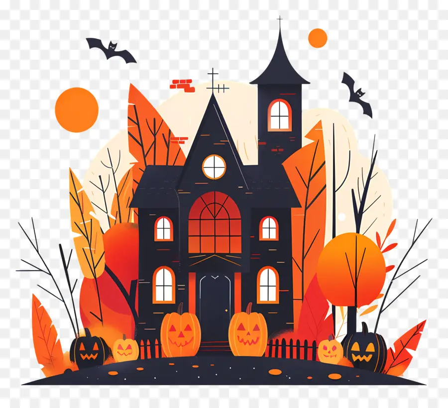 Casa De Halloween，Casa Mal Assombrada PNG