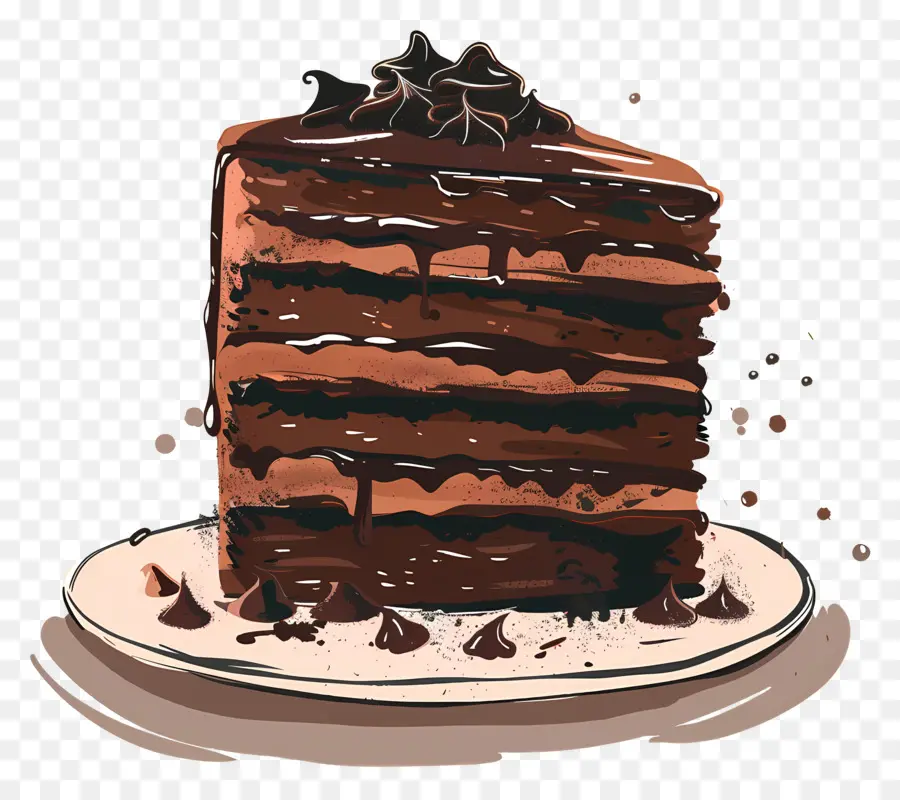 Bolo De Chocolate，Sobremesa PNG