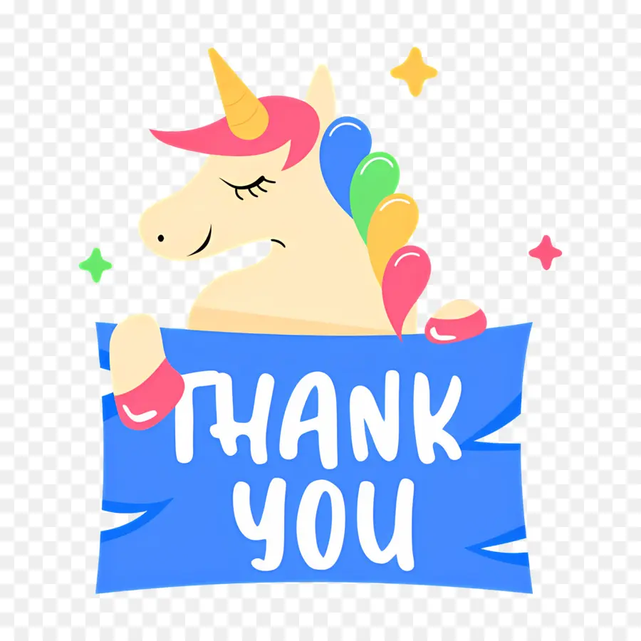 Thank You，Unicórnio PNG