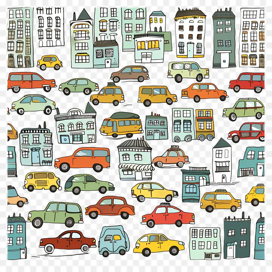 Carros Na Cidade，Paisagem Urbana PNG