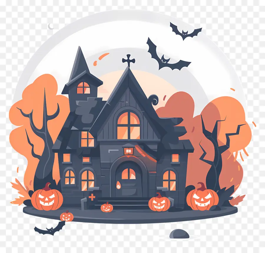 Casa De Halloween，Casa Assombrada PNG