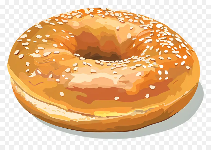 Bagel，Sementes De Sésamo PNG