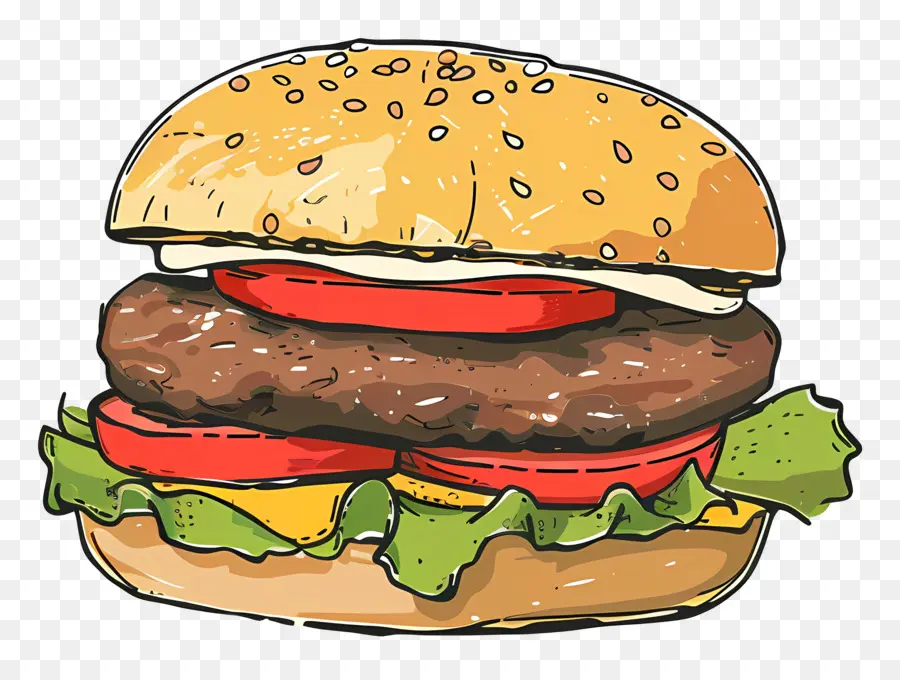 Hamburger，Alface PNG