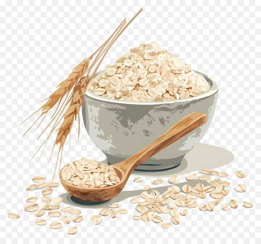 Oatmeal，Colher PNG